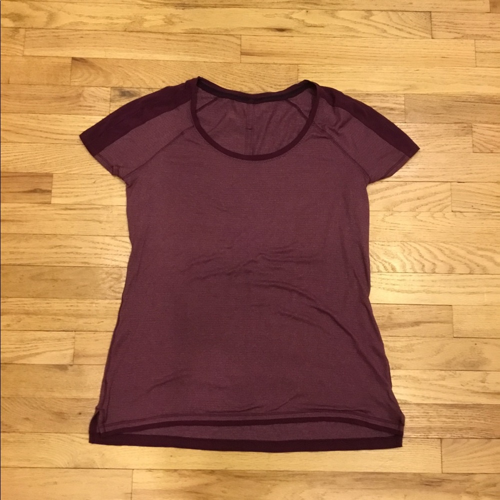 Lululemon Plum Race Me Short Sleeve Tee